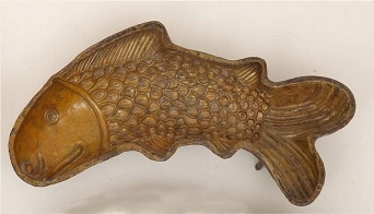 Старинная французская форма для пряников в виде рыбки